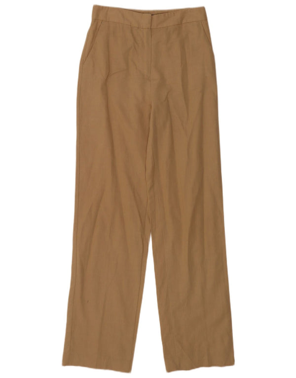Zara Γυναικείο ψηλόμεσο ίσιο παντελόνι Chino XS W24 L31 Μπεζ