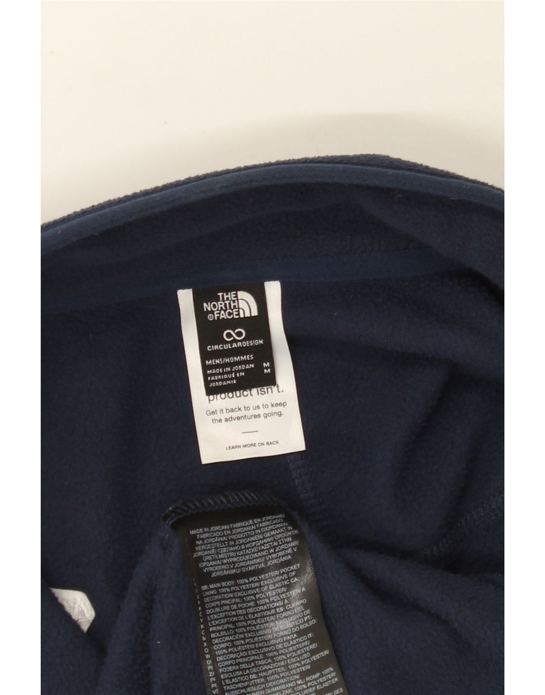 THE NORTH FACE Ανδρικό Fleece Jacket UK 38 Medium Navy Blue Polyester