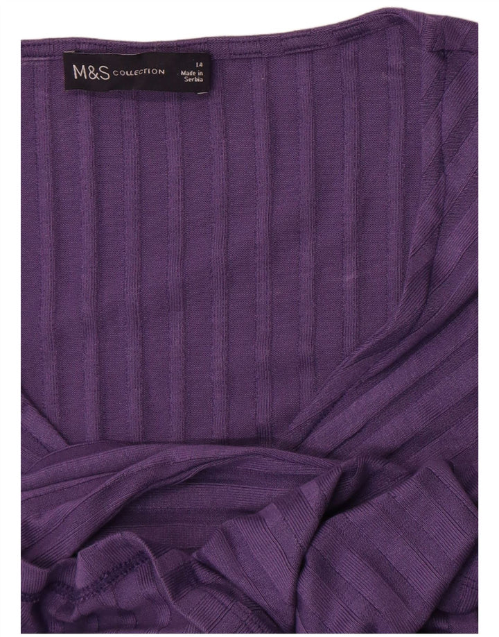 Marks & Spencer Γυναικείο φόρεμα A-Line UK 14 Medium Purple ριγέ
