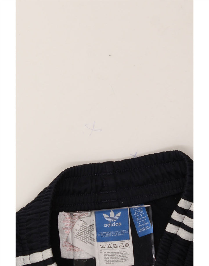 ADIDAS Boys Tracksuit Trousers Joggers 9-10 Years  Navy Blue Polyester Vintage Adidas and Second-Hand Adidas from Messina Hembry 