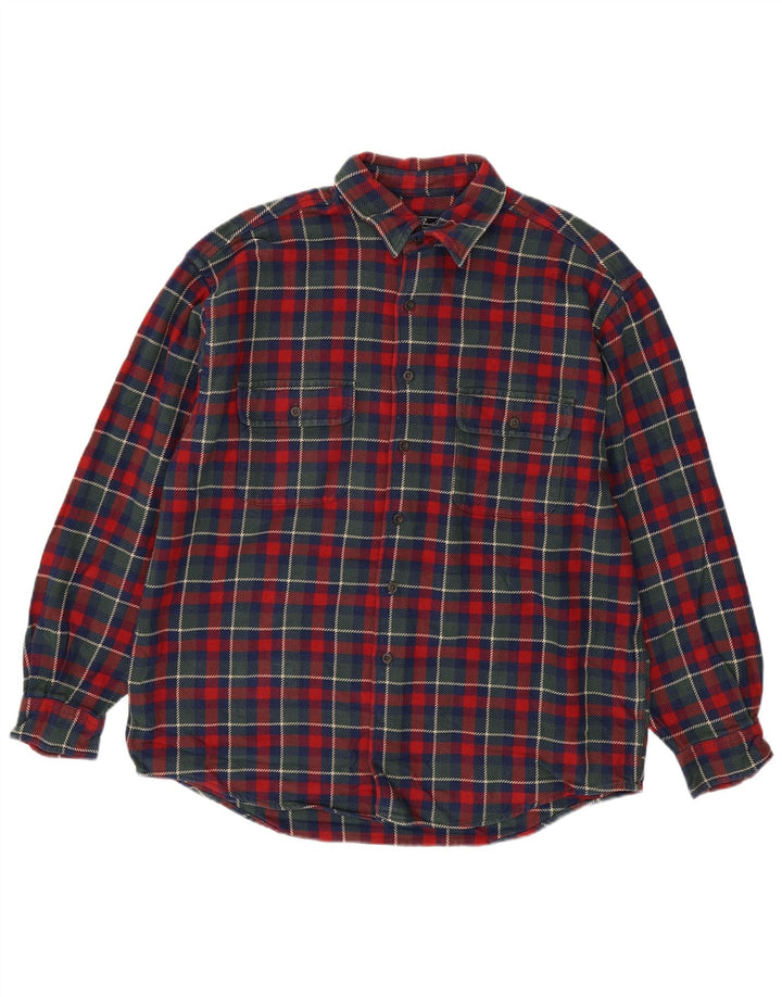 Ανδρικό φανελένιο πουκάμισο EDDIE BAUER Μεγάλο πολύχρωμο βαμβακερό καρό