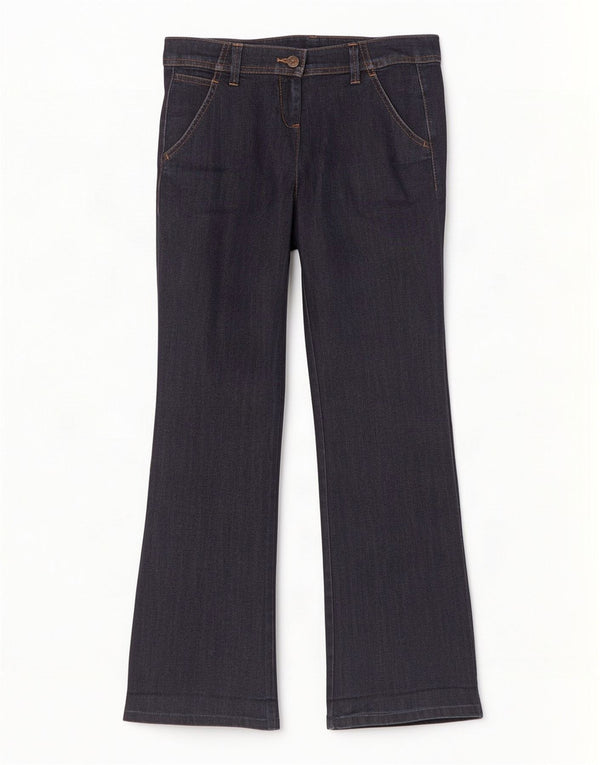 Γυναικεία Benetton Flared Jeans IT 42 Medium W30 L31 Navy Blue