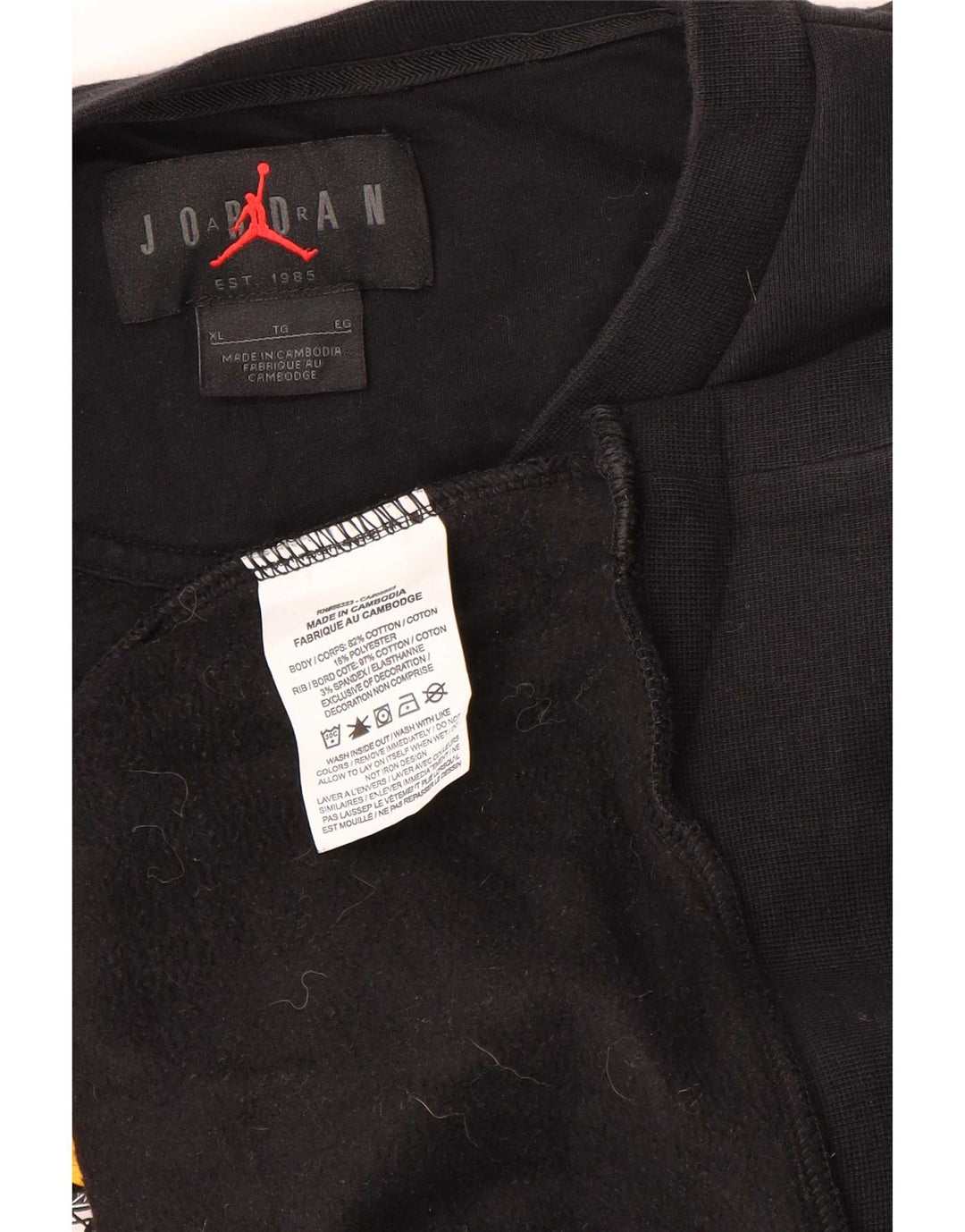 Ανδρικό γραφικό φούτερ Jordan Jumper XL Μαύρο βαμβακερό