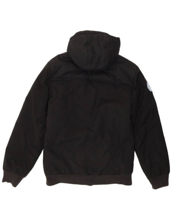 Ανδρικό μπουφάν με κουκούλα ADIDAS UK 38 Medium Black Nylon