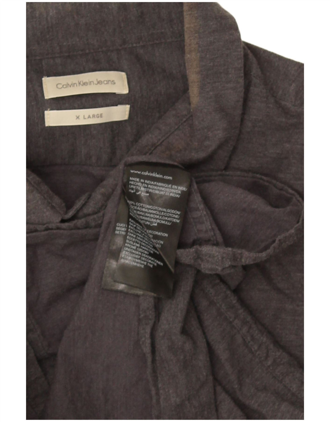 Ανδρικό πουκάμισο Calvin Klein Jeans XL Γκρι βαμβακερό