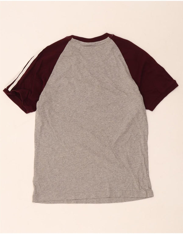 Ανδρικό T-Shirt Adidas Top Medium Grey Colourblock Βαμβακερό