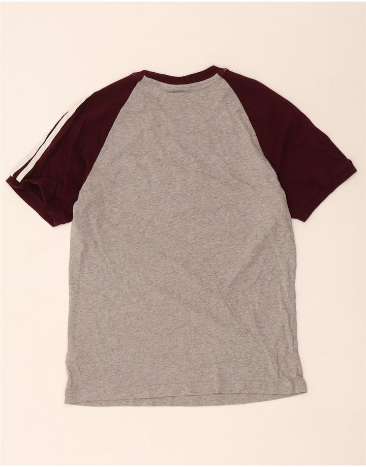 Ανδρικό T-Shirt Adidas Top Medium Grey Colourblock Βαμβακερό