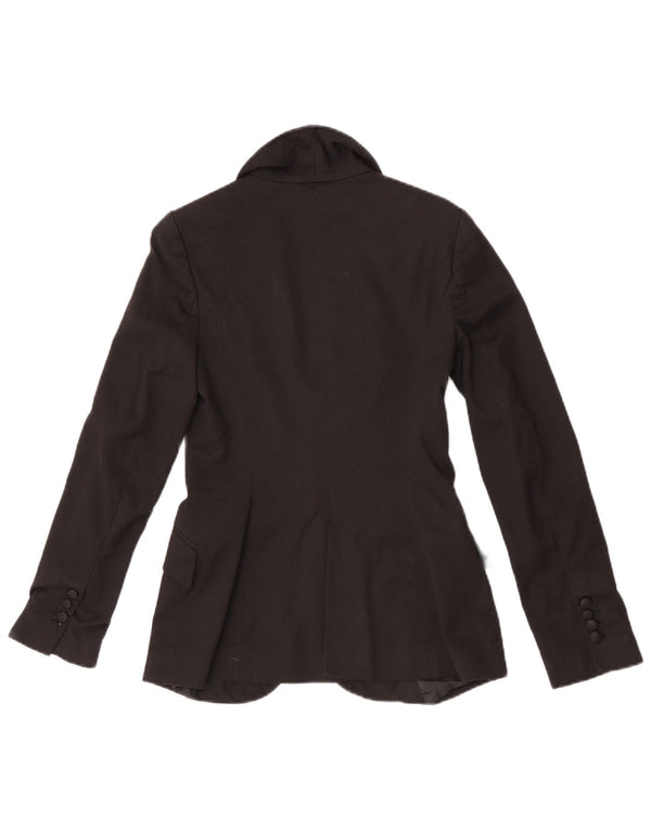 Zara Γυναικείο Μπουφάν 1 Κουμπί Blazer UK 10 Small Black Polyester