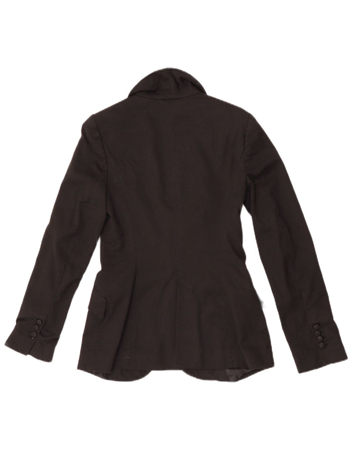 Zara Γυναικείο Μπουφάν 1 Κουμπί Blazer UK 10 Small Black Polyester