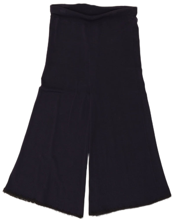 ZARA Womens Wide Leg Casual Trousers Medium W30 L21 Navy Blue