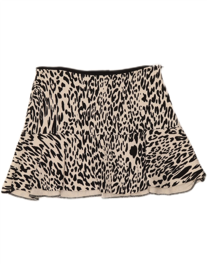 Zara Γυναικεία Μίνι Φούστα Medium W28 Off White Animal Print