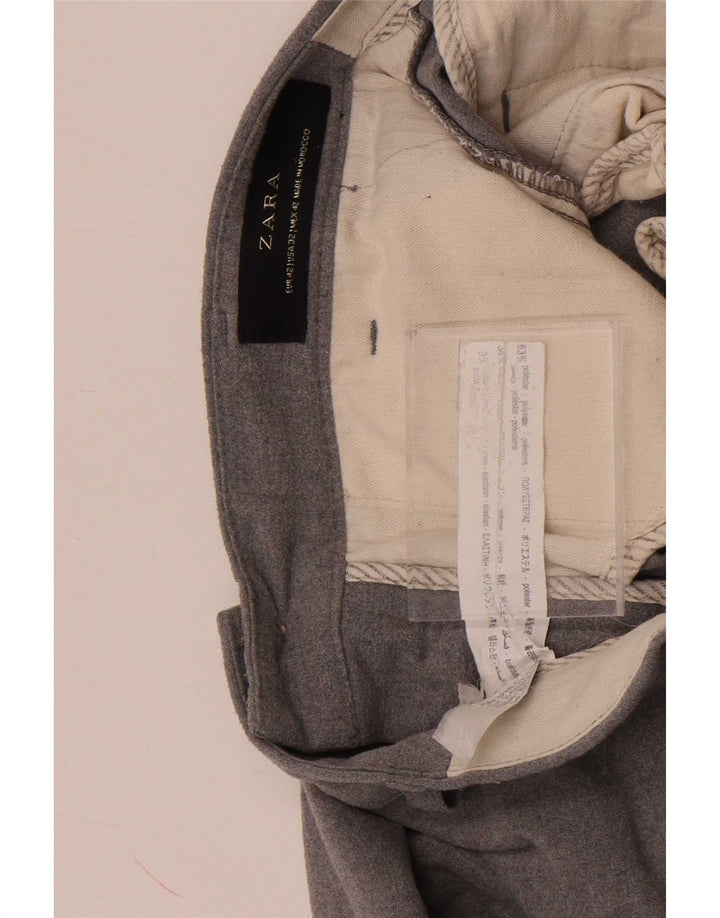 Zara Ανδρικό Slim παντελόνι Chino EU 42 Large W32 L28 Grey Polyester