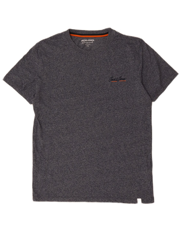 Jack & Jones Ανδρικό T-Shirt Top Large Navy Blue από βαμβάκι