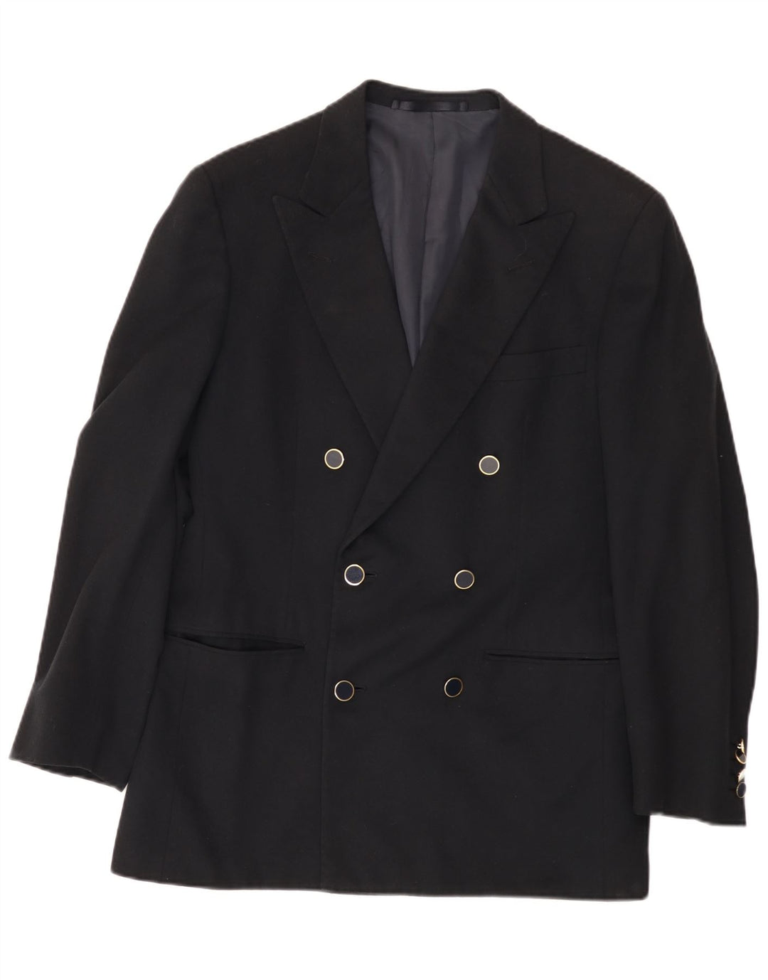 Galtrucco Ανδρικό Μπουφάν Blazer Διπλό στήθος IT 40 Μεγάλο Μαύρο Μάλλινο
