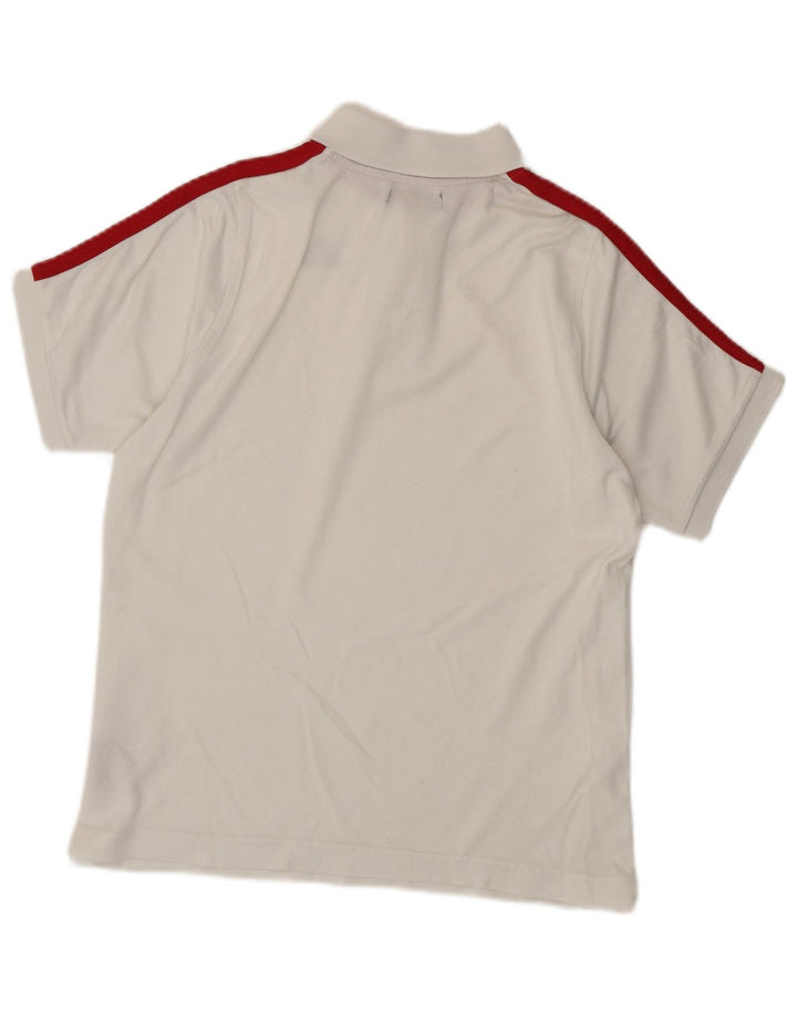 Ανδρικό μπλουζάκι πόλο Kappa, μικρό λευκό χρώμα, βαμβακερό