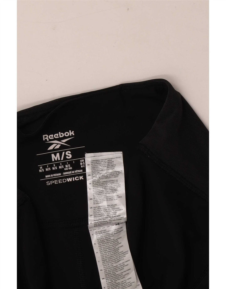 Γυναικείο ψηλόμεσο κολάν Reebok μικρό μαύρο νάιλον