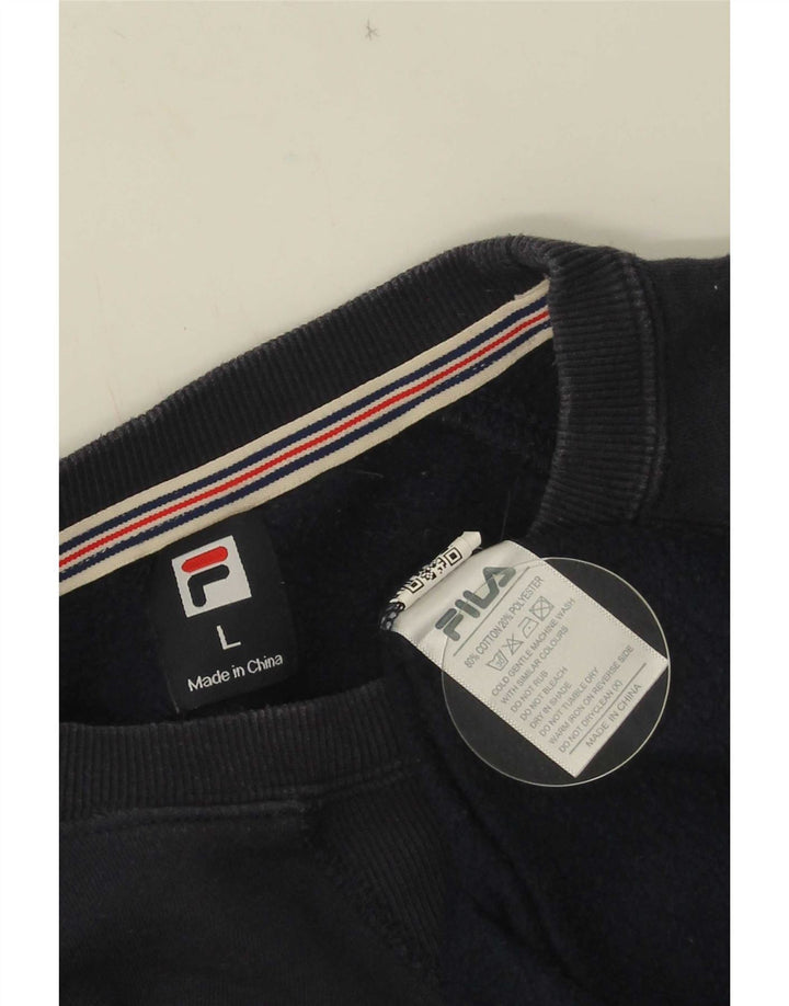 Fila Γυναικεία Φούτερ Jumper UK 16 Large Navy Blue Cotton