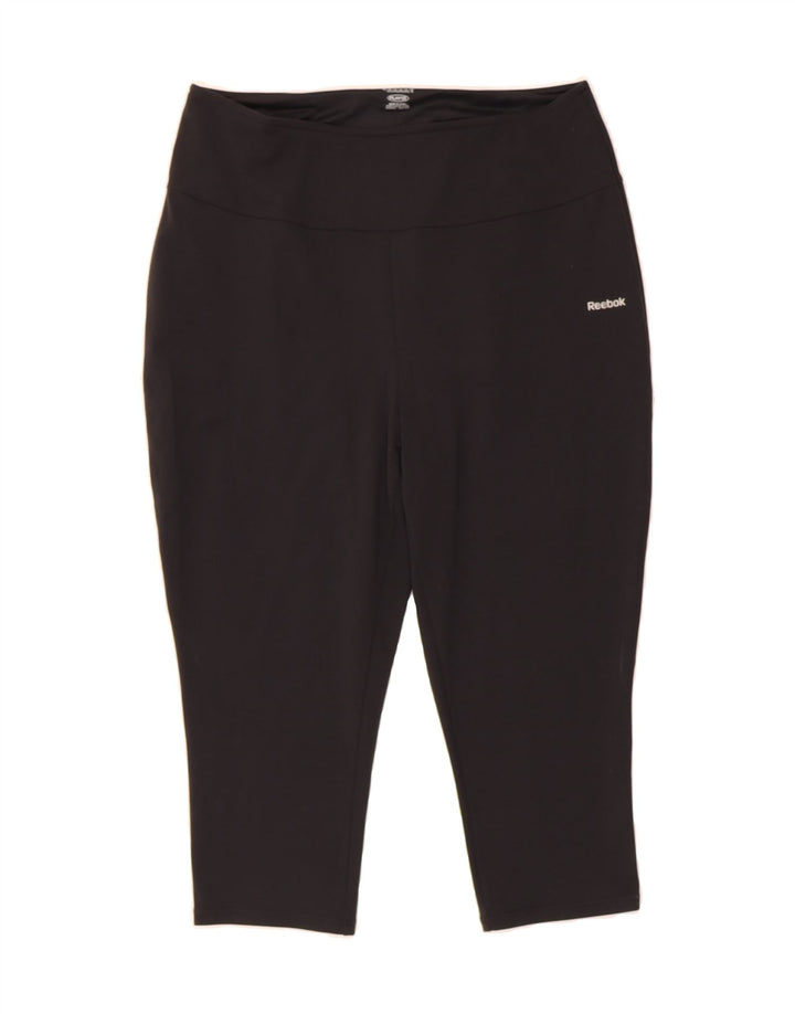 REEBOK Womens Capri Leggings UK 20/22 XL  Black Vintage Reebok and Second-Hand Reebok from Messina Hembry 
