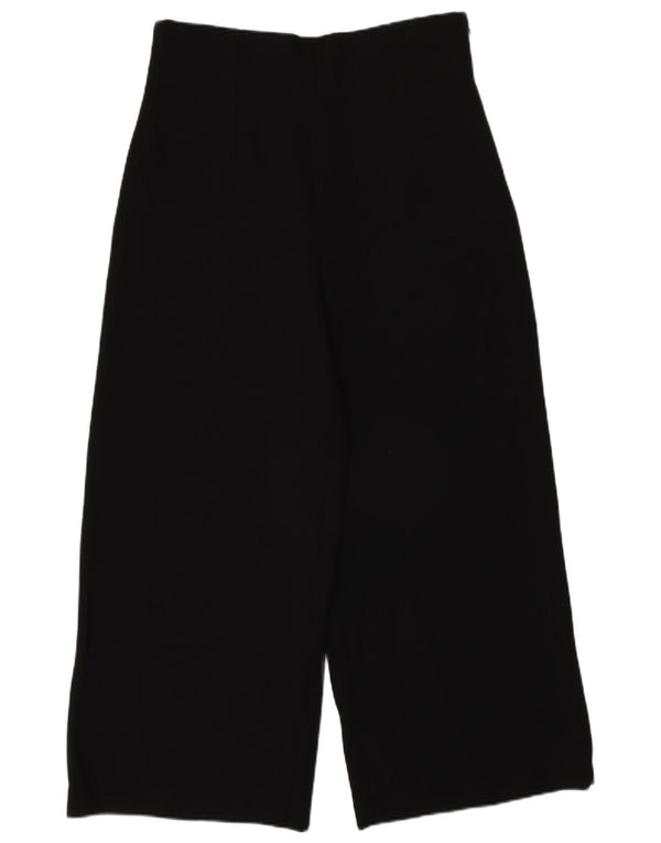 Zara Γυναικείο Ψηλόμεσο Παντελόνι Loose Fit Cropped Medium W28 L25 Μαύρο
