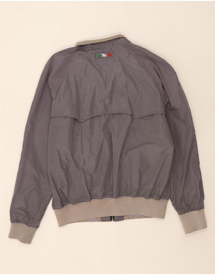 Ανδρικό μπουφάν Benetton Bomber UK 44 2XL Navy Blue Gingham Cotton