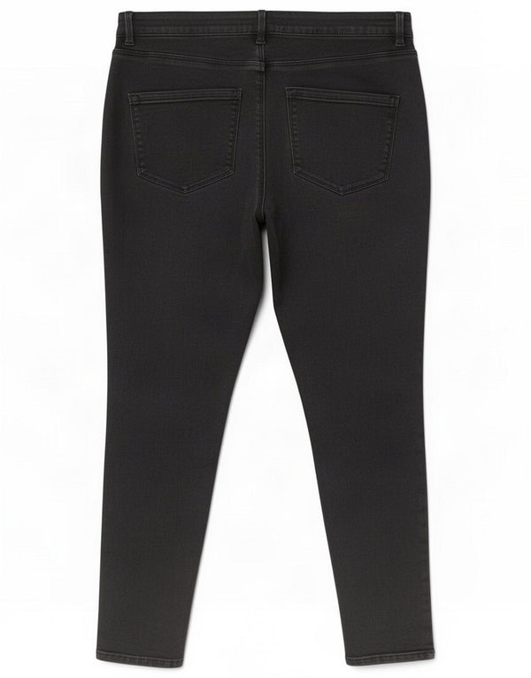 M&Co Γυναικεία ψηλόμεση Skinny Jeans UK 16 Large W34 L27 Black Cotton