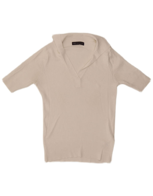 Marks & Spencer Γυναικείο πουκάμισο πόλο UK 10 Small White Viscose