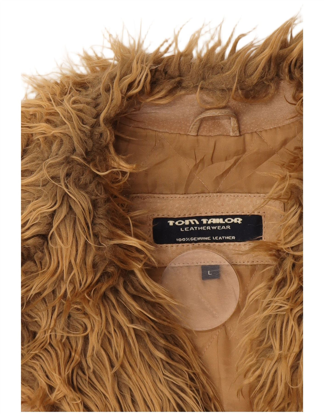 TOM TAILOR Γυναικείο Suede Jacket UK 16 Large Beige Leather