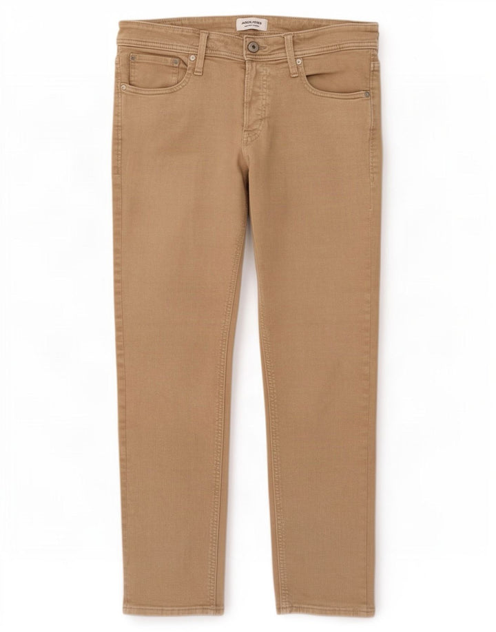 Jack & Jones Ανδρικό Slim Jeans W34 L32 Μπεζ βαμβακερό