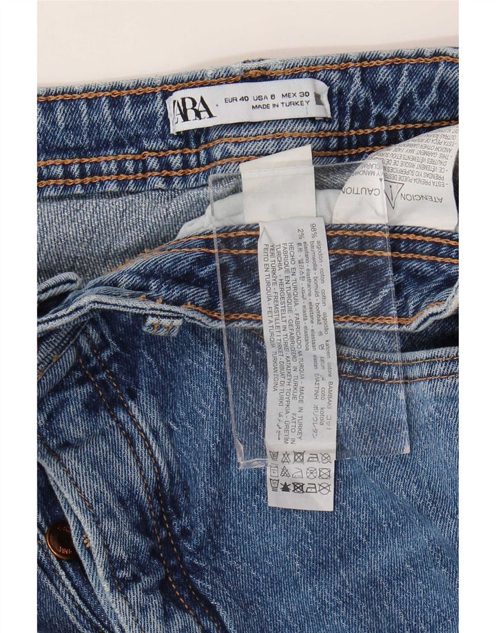 Zara Γυναικείο Straight Jeans EU 40 Medium W30 L32 Blue Cotton
