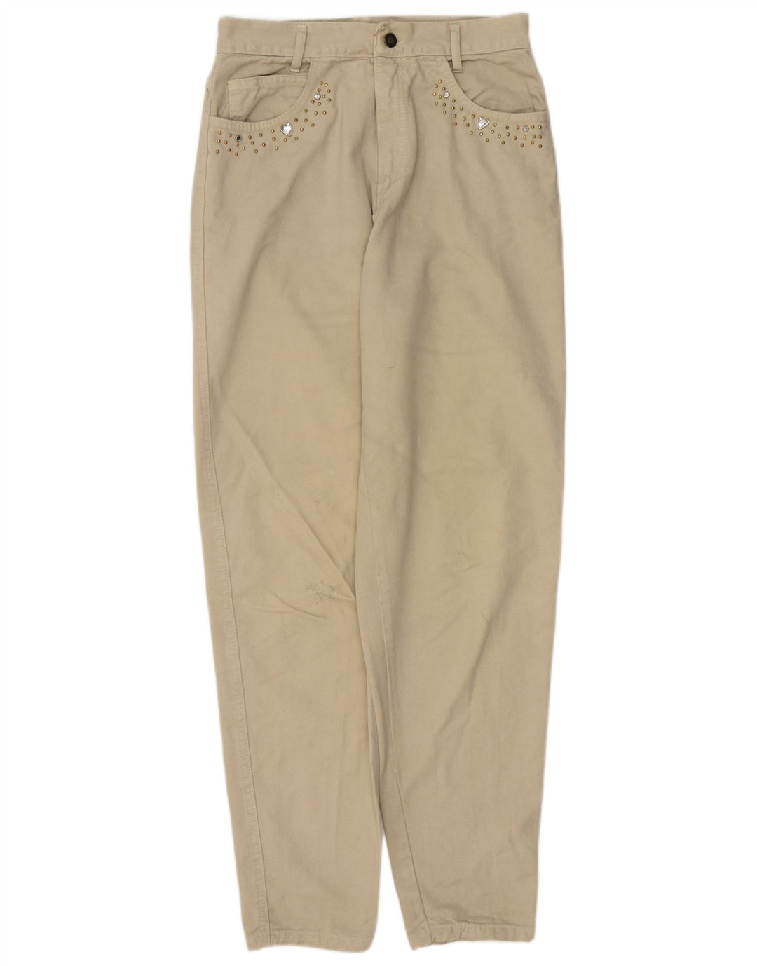 VINTAGE Γυναικείο Tapered Jeans W28 L32 Beige