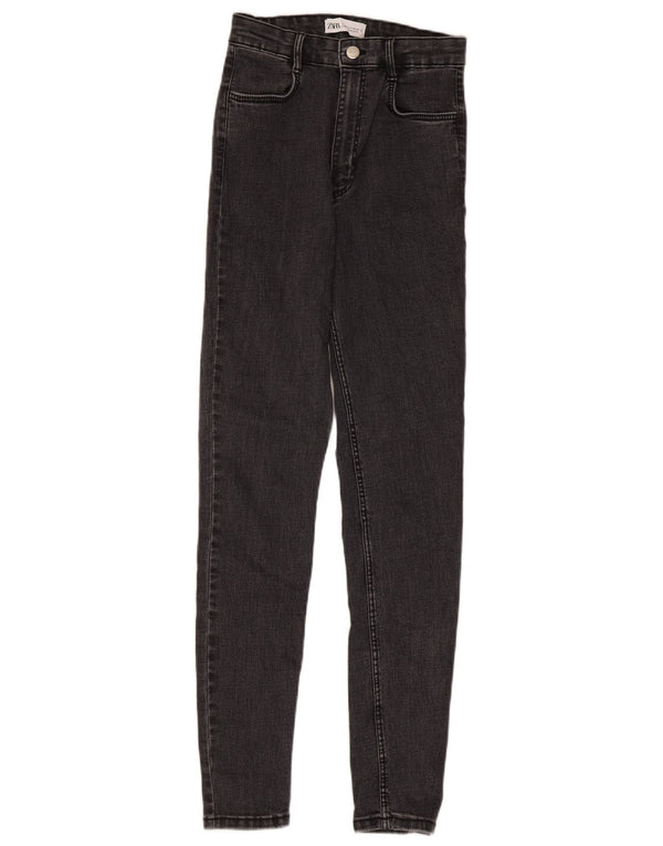 Zara Γυναικείο Ψηλόμεσο Skinny Jeans EU 36 XS W26 L28 Γκρι