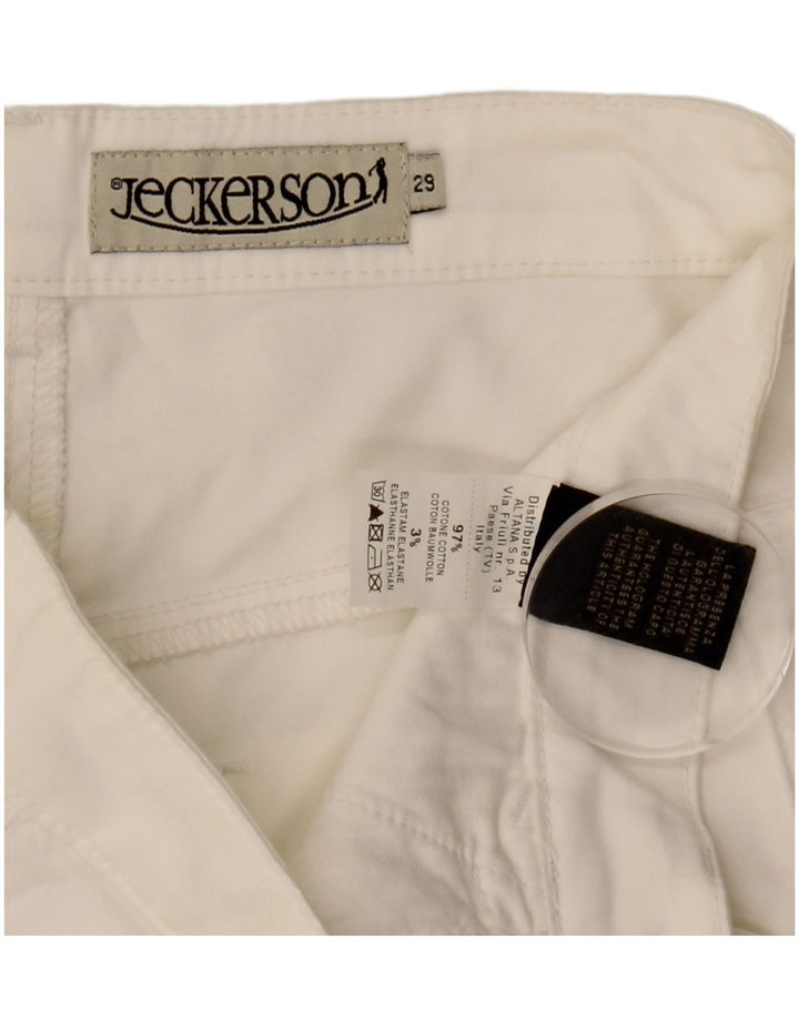 Jeckerson Γυναικείο Casual Σορτς W29 Μεσαίο λευκό βαμβακερό