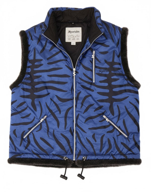Sportalm Γυναικεία Loose Fit Utility Gilet EU 44 XL Blue Animal Print