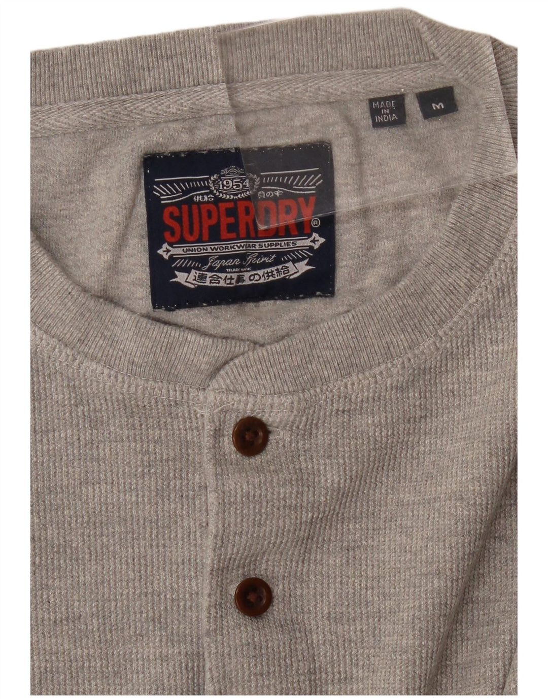 Ανδρικό τοπ SUPERDRY Μακρυμάνικο Μεσαίο Γκρι