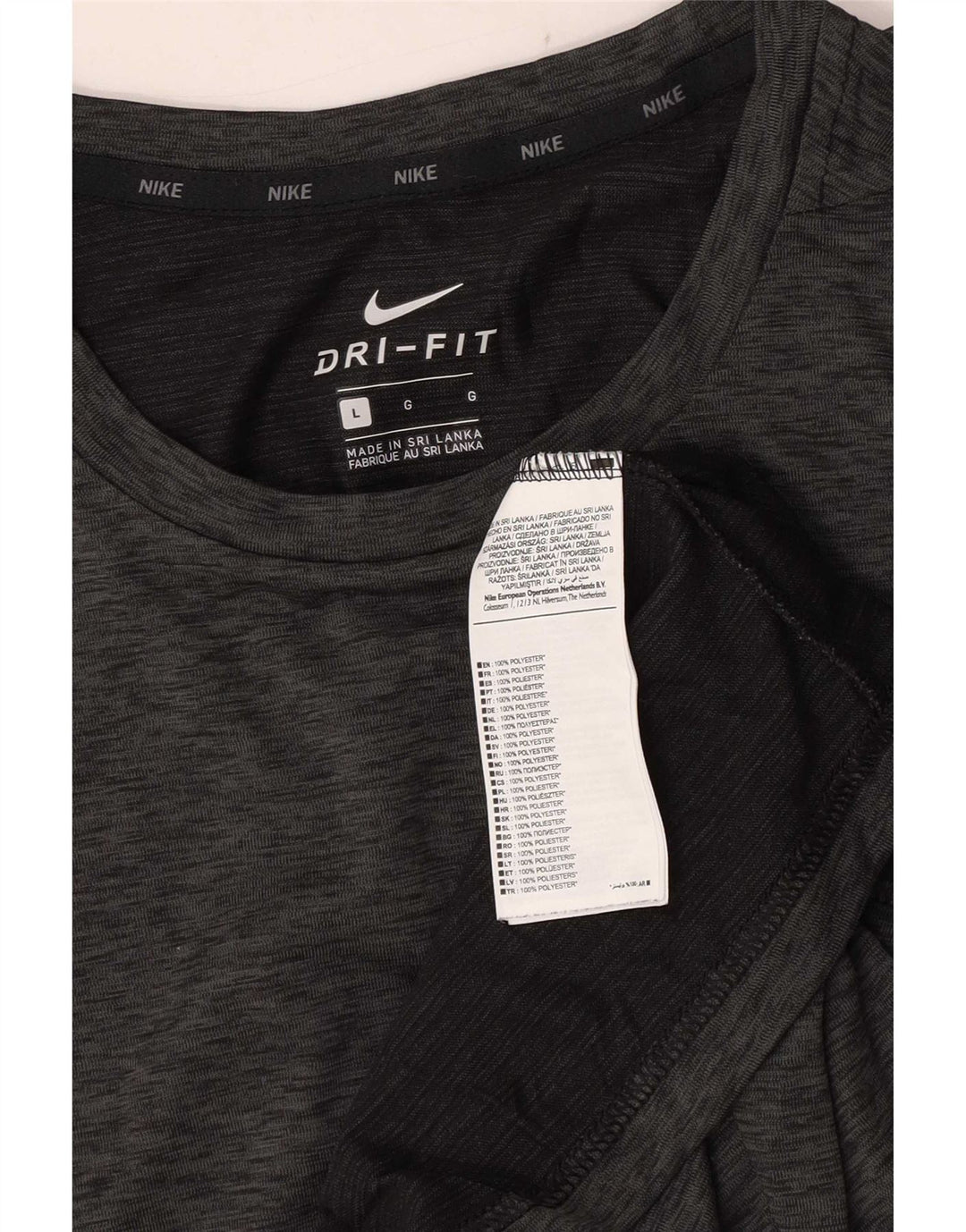 Ανδρικό μπλουζάκι Nike Dri Fit Τοπ με μεγάλο γκρι πολυεστέρα