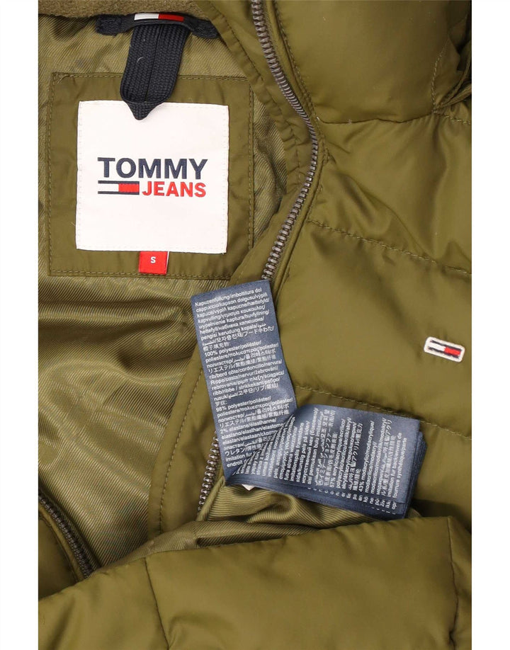 Tommy Hilfiger Γυναικείο παλτό με κουκούλα UK 10 Μικρό Πράσινο Πολυεστέρα