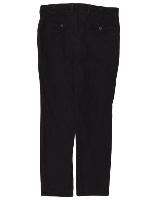 Ανδρικό παντελόνι Chino Marks & Spencer W34 L31 Navy Blue Cotton