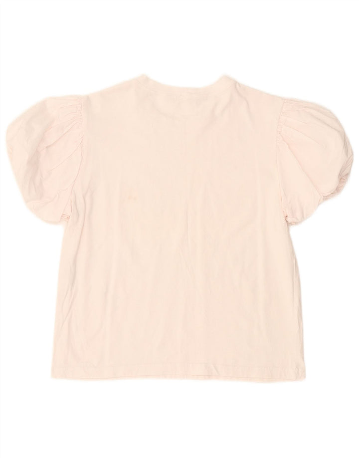 ZARA Womens Blouse Top UK 12 Medium White Cotton