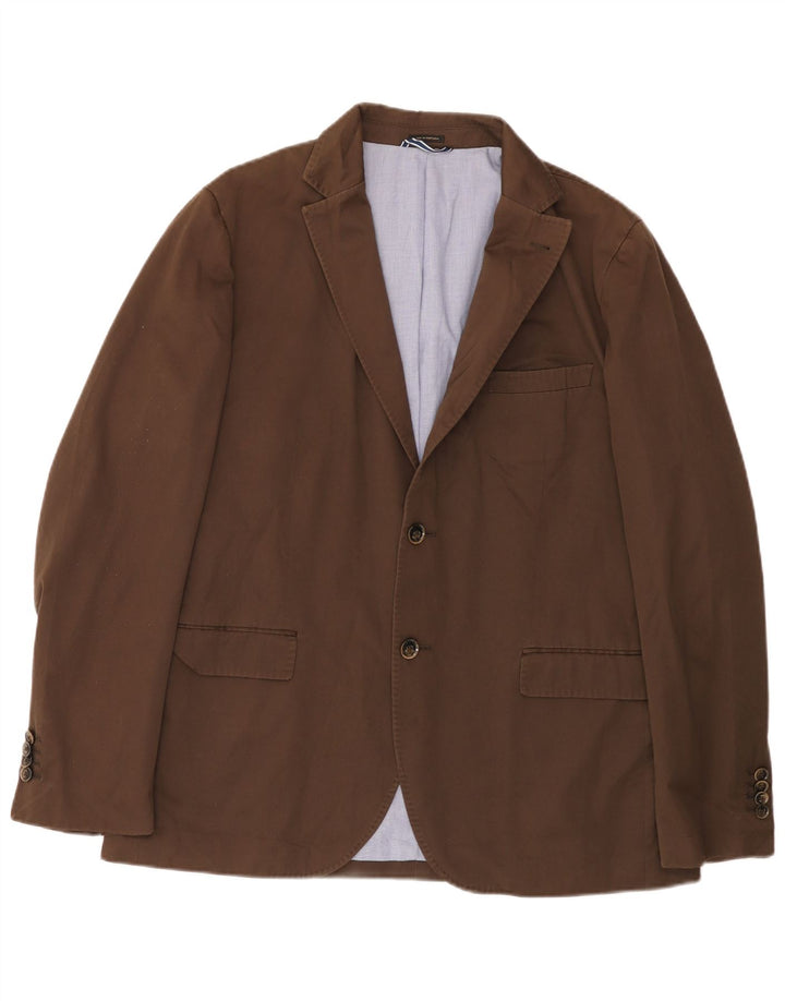 Massimo Dutti Ανδρικό σακάκι σακάκι με 2 κουμπιά EU 54 XL Καφέ βαμβακερό