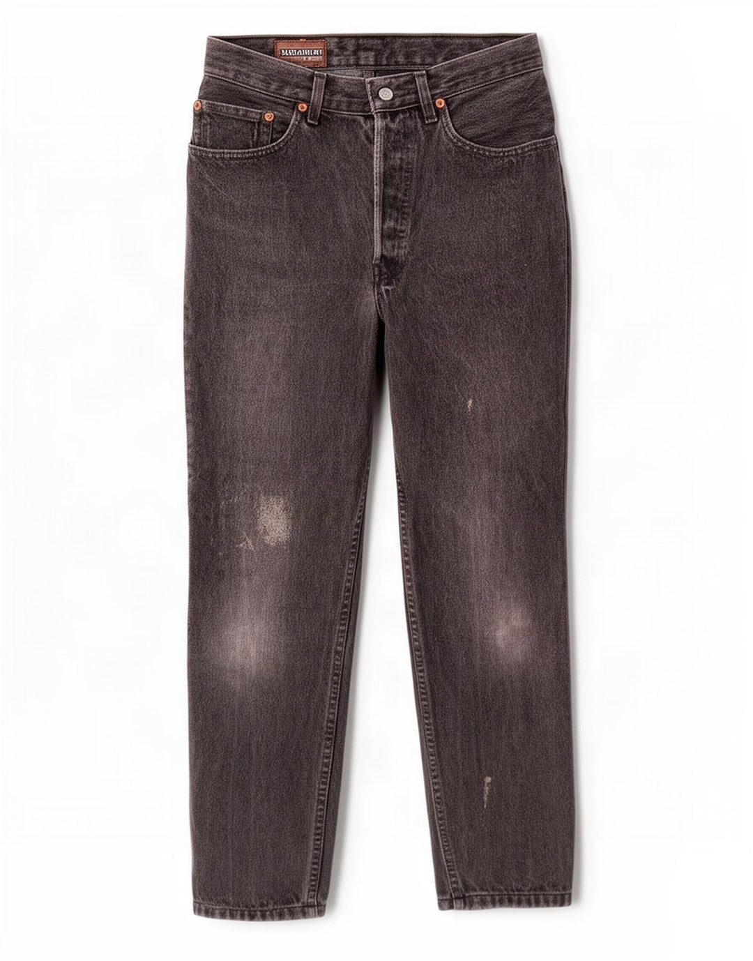 Levi's Womens 901 Distressed Straight Jeans W28 L27 Γκρι βαμβακερό