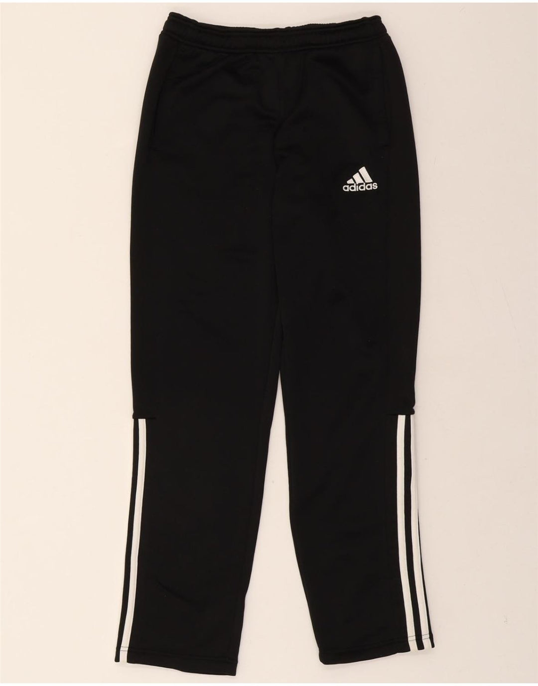 ADIDAS Boys Tracksuit Trousers 13-14 Years  Black Polyester Vintage Adidas and Second-Hand Adidas from Messina Hembry 