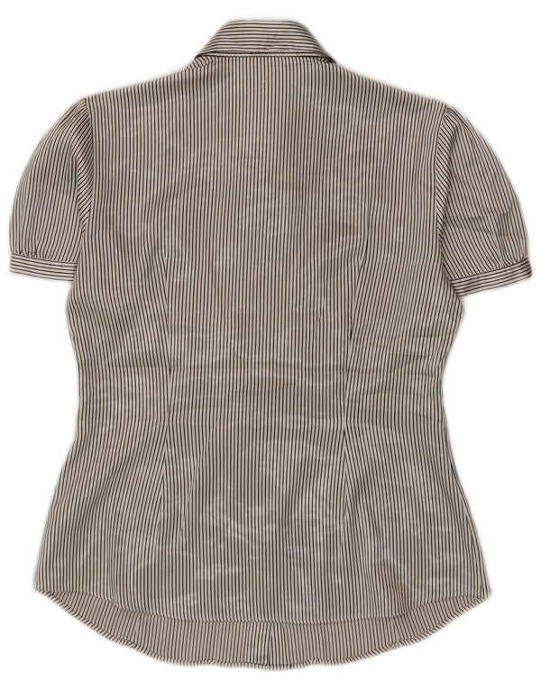 Marks & Spencer Γυναικεία Μπλούζα UK 10 Small Beige Pinstripe