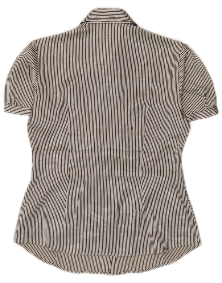 Marks & Spencer Γυναικεία Μπλούζα UK 10 Small Beige Pinstripe