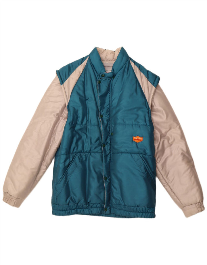 CARRERA Ανδρικό μπουφάν UK 40 Large Blue Colorblock Πολυεστέρας