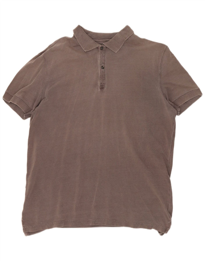 Ανδρικό πουκάμισο πόλο Massimo Dutti, μεσαίο βαμβακερό γκρι