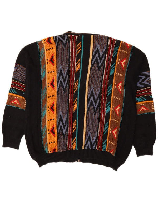 Monello Ανδρική ζακέτα πουλόβερ IT 62 3XL Πολύχρωμο γεωμετρικό βαμβάκι