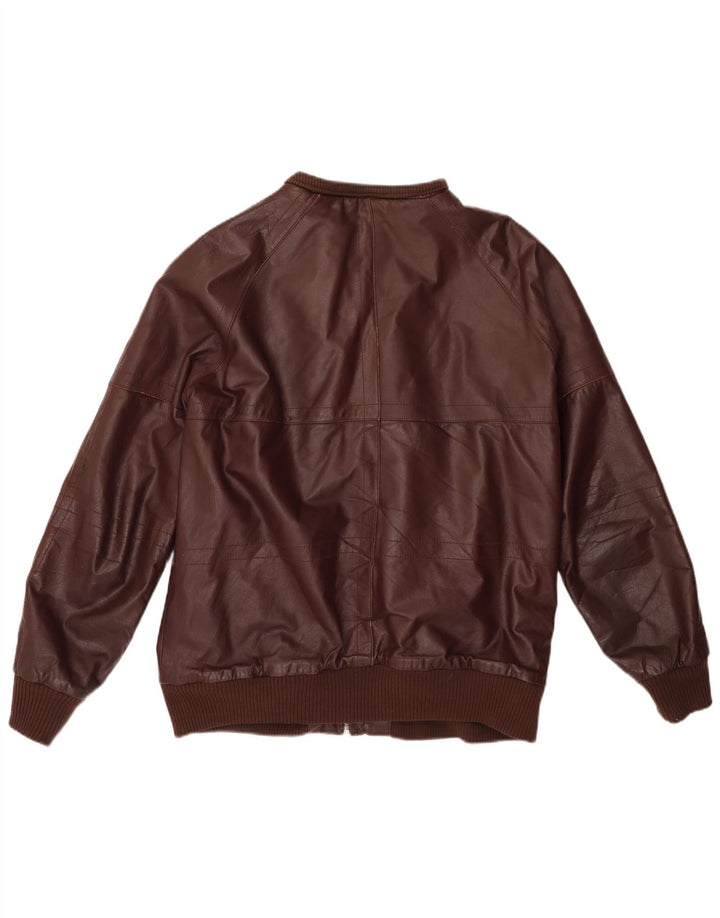 Ανδρικό Δερμάτινο Μπουφάν VINTAGE UK 38 Medium Burgundy