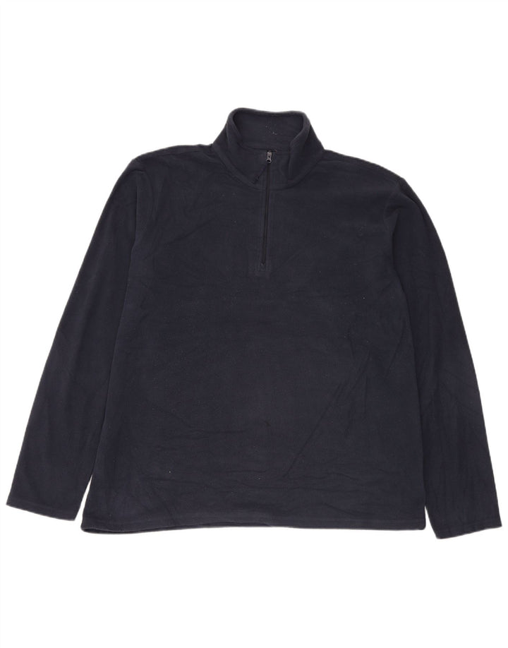 Mountain Warehouse Ανδρικό φερμουάρ Fleece Jumper Large Navy Blue Polyester