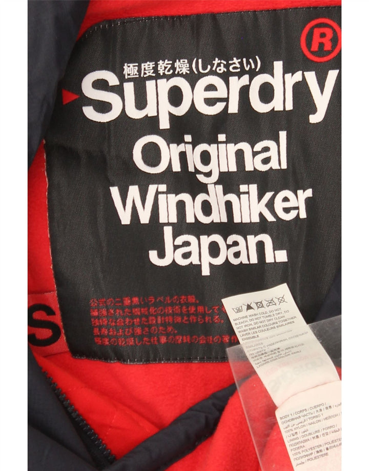 Ανδρικό μπουφάν SUPERDRY The Windhiker Windbreaker UK 36 Small Navy Blue
