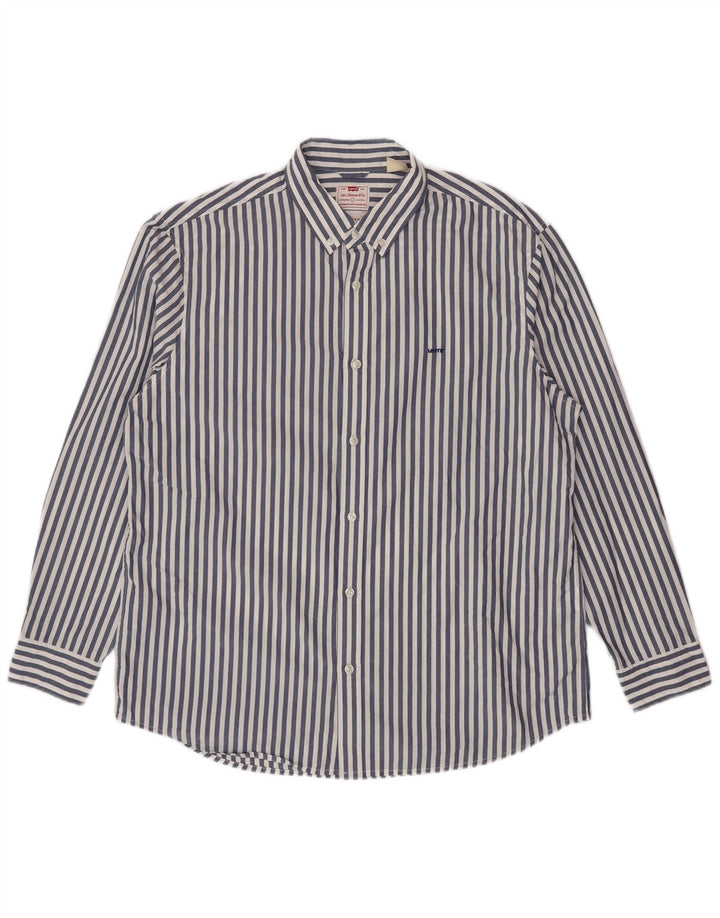 Ανδρικό πουκάμισο Levi's Relaxed Large Blue Pinstripe Βαμβακερό